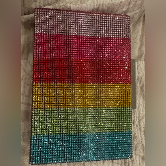 Zara Multicolor Rhinestone Clutch- used 1 time - Picture 3 of 4